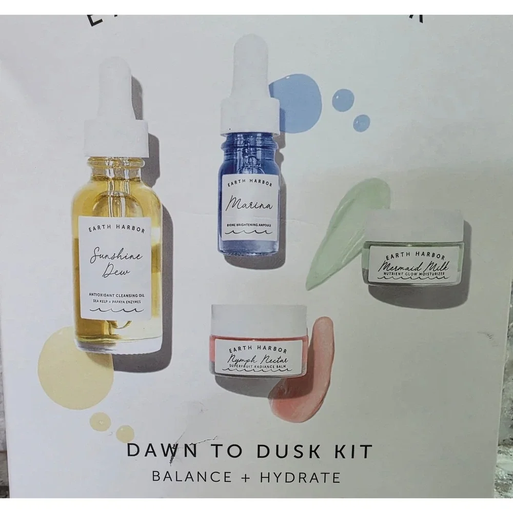 Earth‎ Harbor Dawn to Dusk Kit Balance + Hydrate Skincare Set 4 Pieces NEW